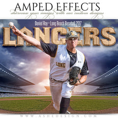 Amped Effects - Play Ball Baseball Poster Template For Photoshop