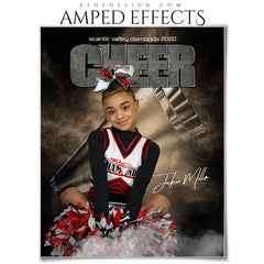 Amped Effects - Rocked Cheer Poster Template For Photoshop
