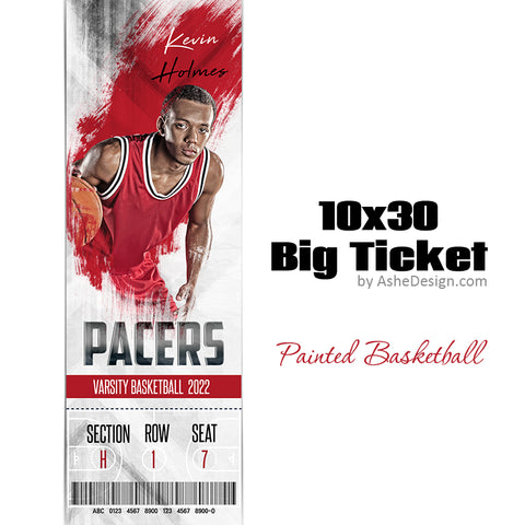 10x30 Big Ticket - Painted Basketball