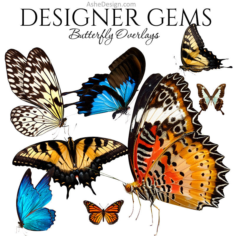 Designer Gems - Butterfly Overlays