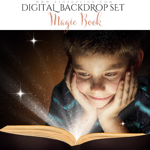 Digital Props 16x20 Backdrop Set - Magic Book