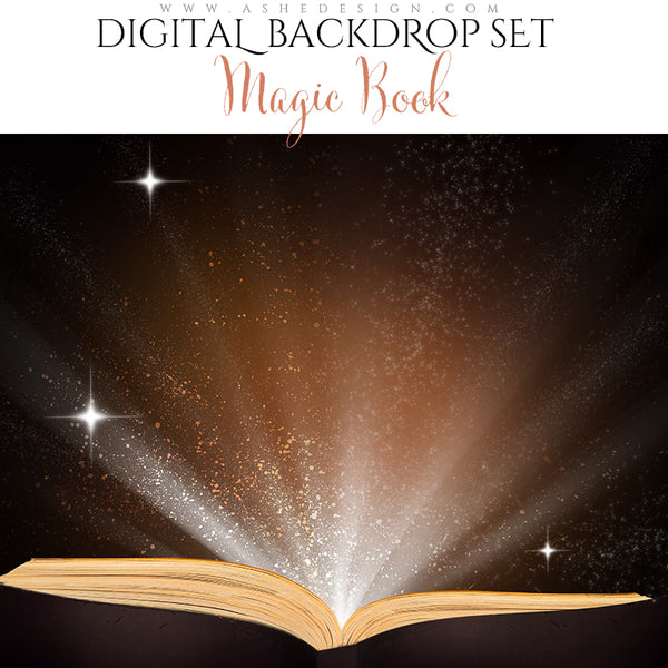 Digital Props 16x20 Backdrop Set - Magic Book – AsheDesign