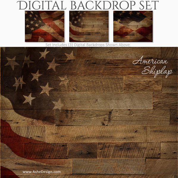 Ashe Design 16x20 Digital Backdrop Set - American Shiplap BEFORE