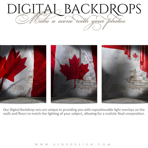Digital Props - 16x20 Backdrops - Canadian Stone
