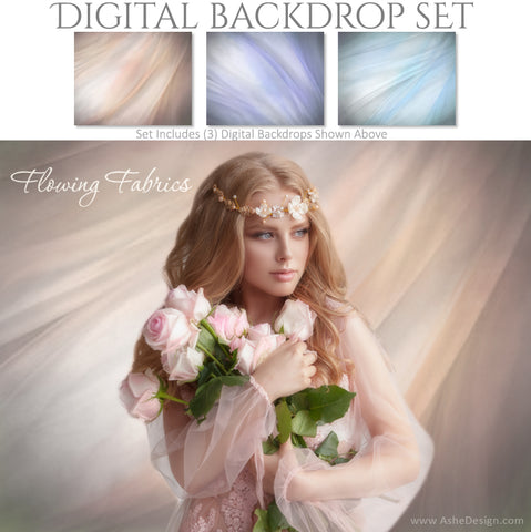 Ashe Design 16x20 Digital Backdrop Set - Flowing Fabrics AFTER