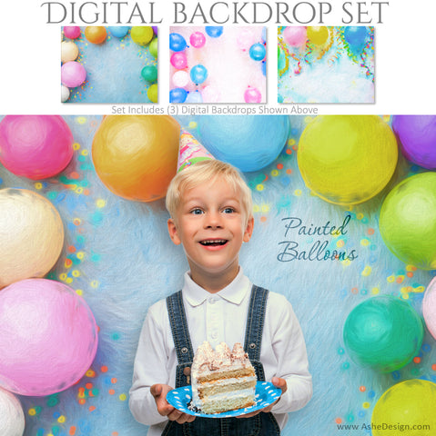 Ashe Design 16x20 Digital Backdrop Set - Painted Balloons AFTER