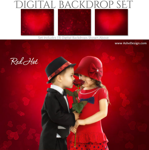 Digital Backdrop Set - Red Hot