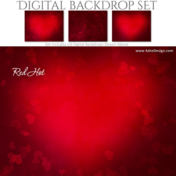 Digital Backdrop Set - Red Hot