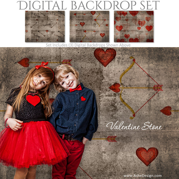 Ashe Design 16x20 Digital Backdrop Set - Valentine Stone AFTER