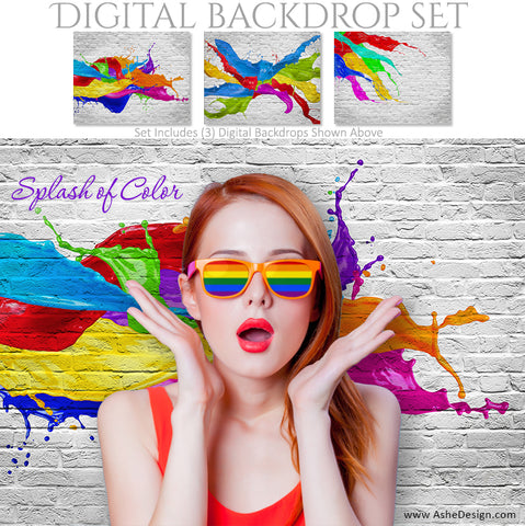 Digital Backdrop Set - Splash of Color