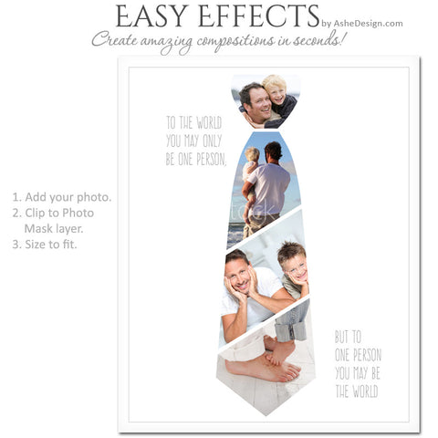 Ashe Design Easy Effects Necktie Collage