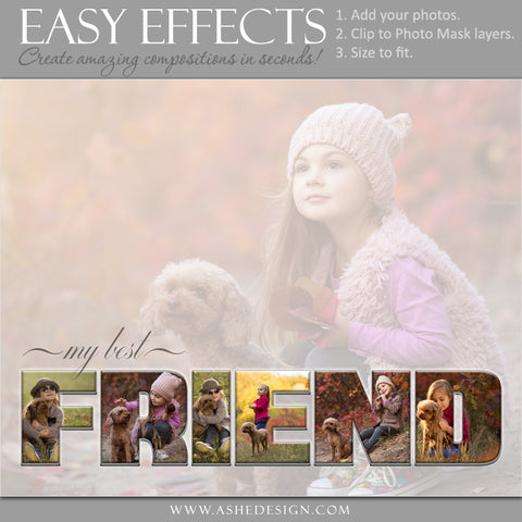 Ashe Design 16x20 Easy Effects - Best Friends Collage
