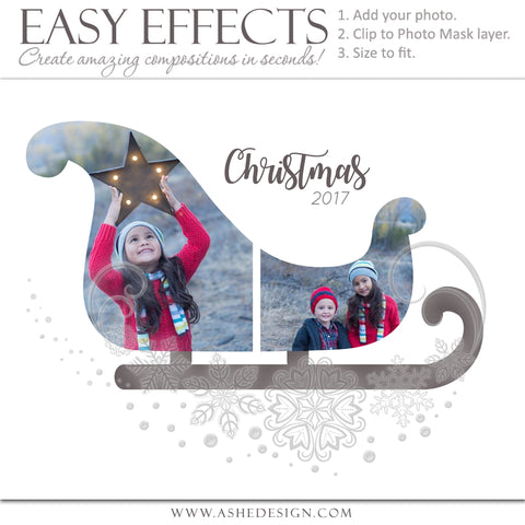 Ashe Design 16x20 Easy Effects - Christmas Sleigh