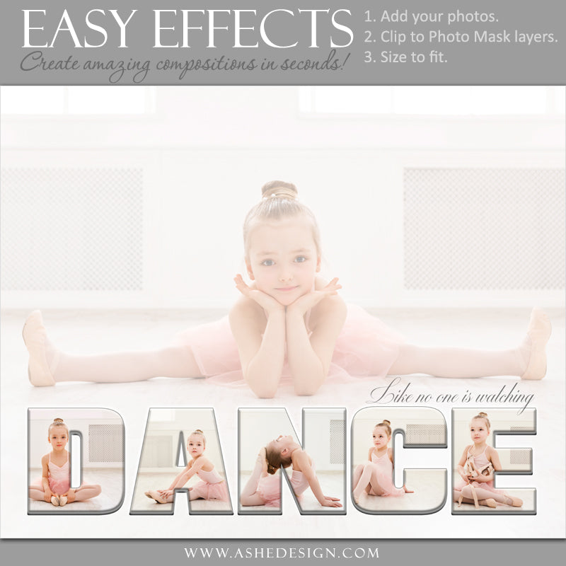 Ashe Design 16x20 Easy Effects - Dance Collage