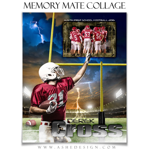 Sports Memory Mates 8x10 - Lightning Strikes Football