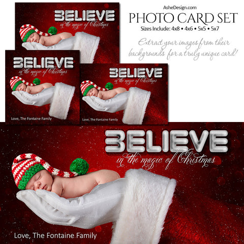 Christmas Photo Card Set - Santa's Hand