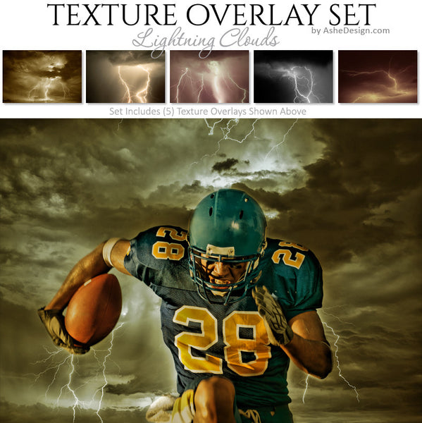 Texture Overlay Set - Lightning Clouds