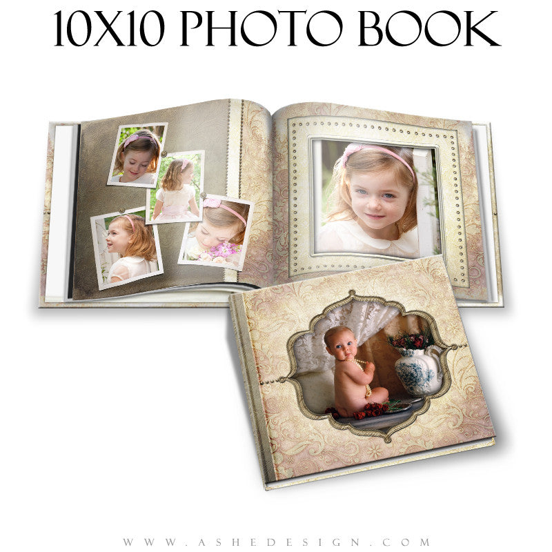 Photo Book Template (10x10) - Victorian Garden