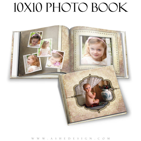 Photo Book Template (10x10) - Victorian Garden