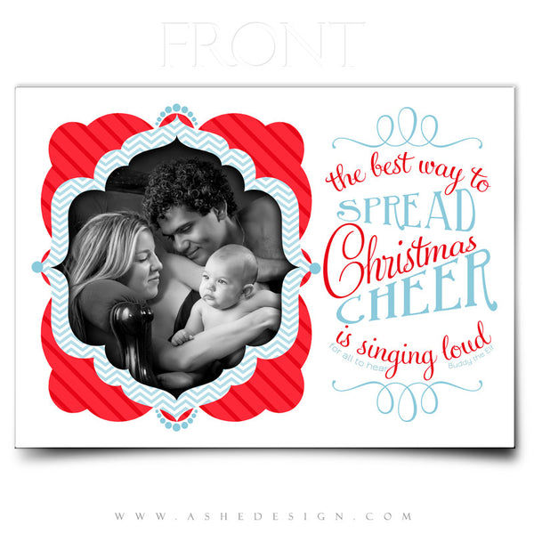 5x7 Flat Christmas Card - Spread Christmas Cheer