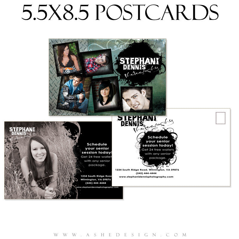 Marketing Post Card 5.5x8.5 - Blue Latte Grunge