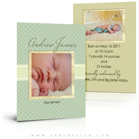 Flat Birth Announcement | Andrew James