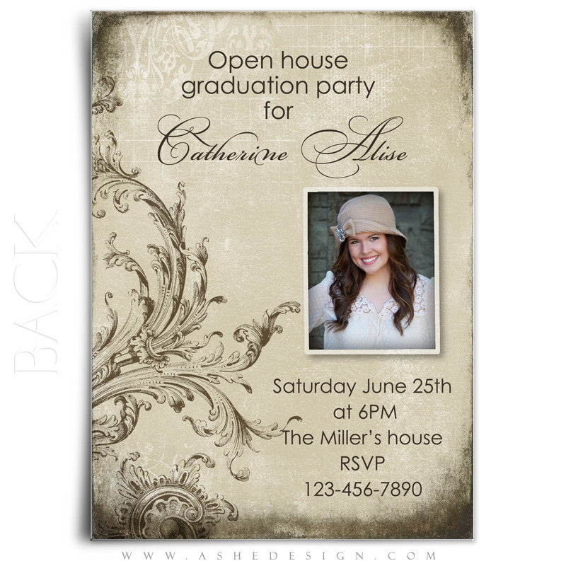 5x7 Flat Graduation Card - Catherine Alise' by 'Ashe Design 5x7 Flat Graduation Card - Catherine Alise' by 'Ashe Design