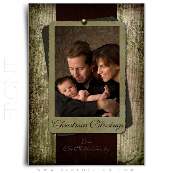 5x7 Flat Christmas Card - Christmas Blessings