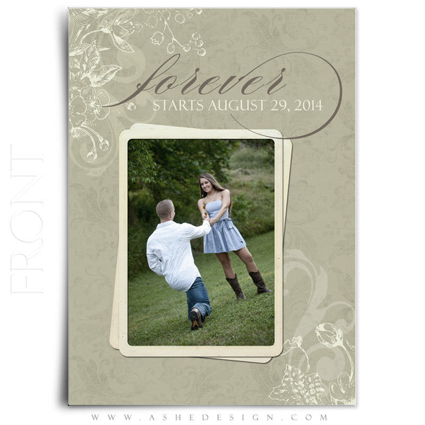 5x7 Flat Save The Date Card - Forever