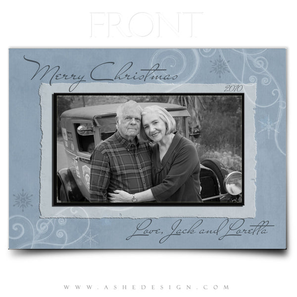 5x7 Flat Christmas Card - Frosted