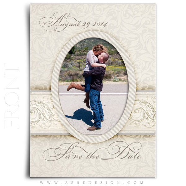 5x7 Flat Save The Date Card  - I Do