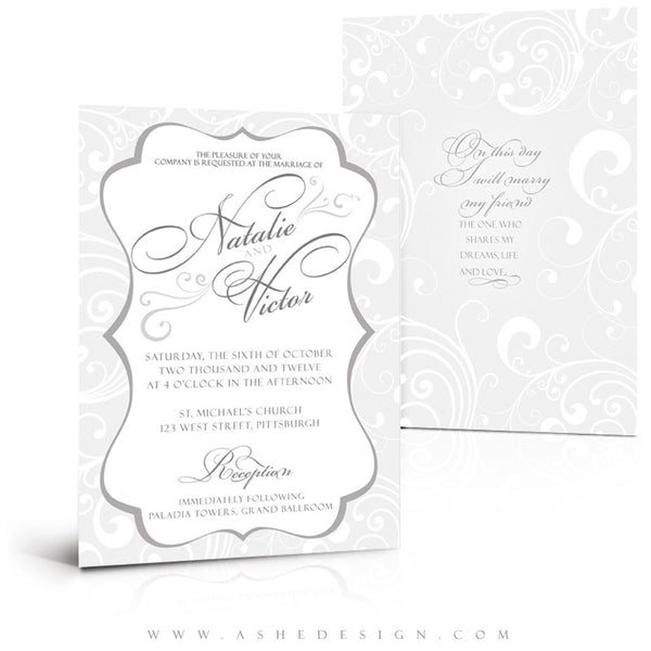 5x7 Flat Wedding Invitation - On This Day