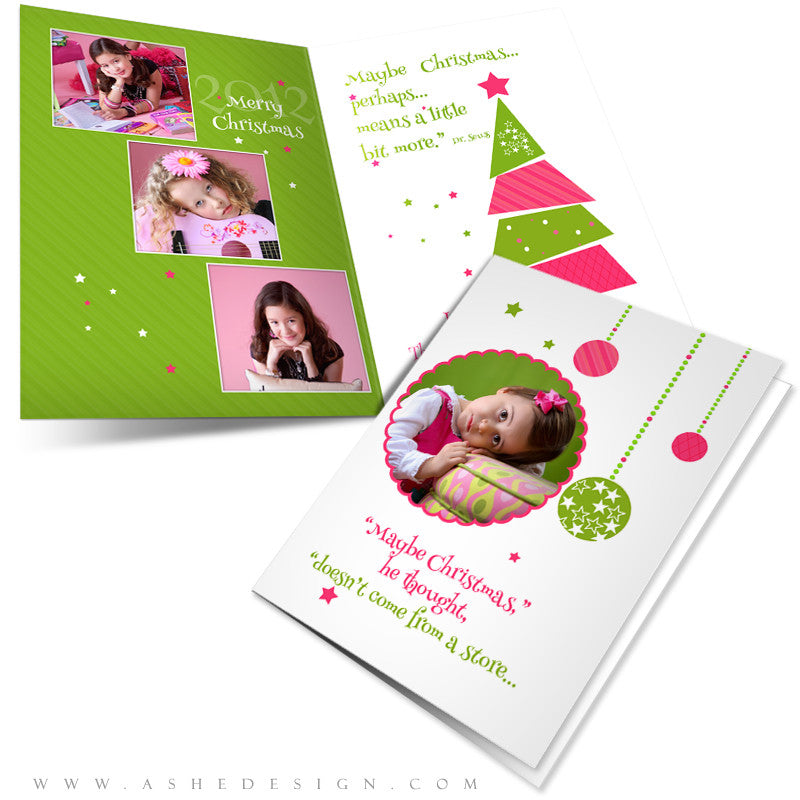 5x7 Folded Card Design - Whimsical Christmas