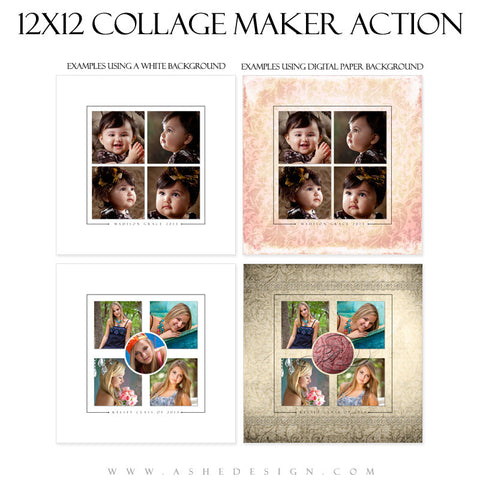 Photoshop Action - 12x12 Collage Maker