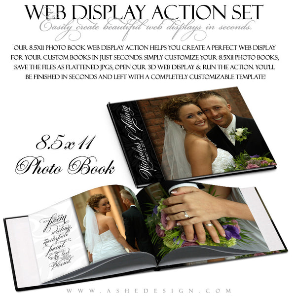 Ashe Design | Photoshop Action | 8.5x11 Photo Book Mockup1