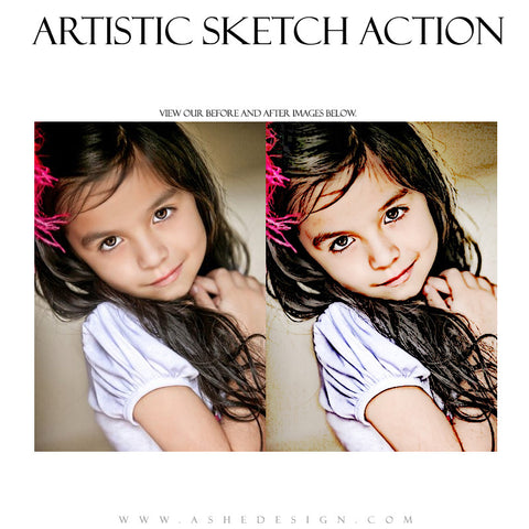 Ashe Design | Photoshop Action | Artistic Sketch1