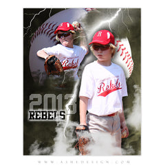 Amped Effects - Baseball Poster Template For Photoshop