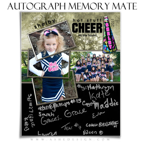 Autograph Memory Mates Design (8x10) - Cheerleading