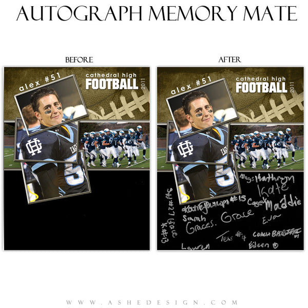 Autograph Memory Mates Design (8x10) - Football