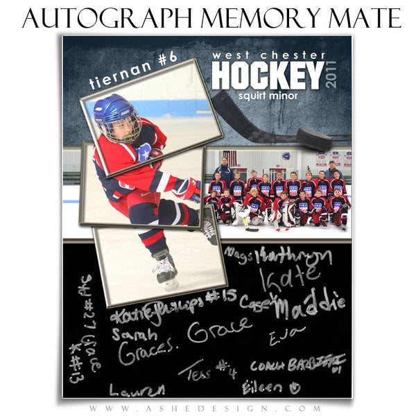 Autograph Memory Mates Design (8x10) - Hockey
