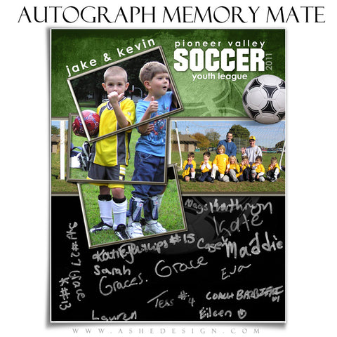 Autograph Memory Mates Design (8x10) - Soccer