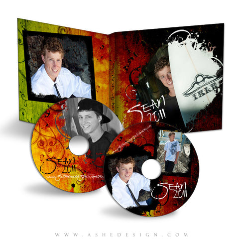 CD/DVD Label & Case Design Set - Lava