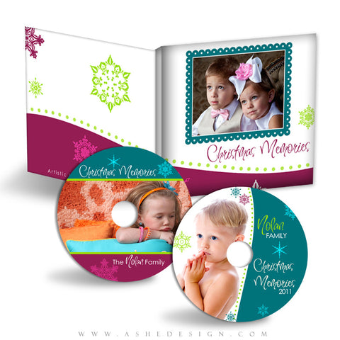 CD/DVD Label & Case Design Set - Santa Baby