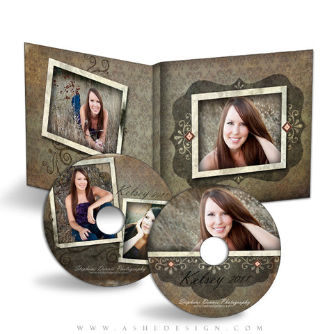 CD/DVD Label & Case Design Set - Shabby Chic