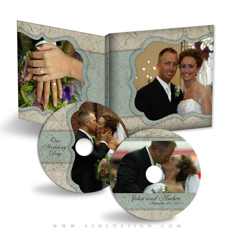 CD/DVD Label & Case Design Set - Sweet Romance