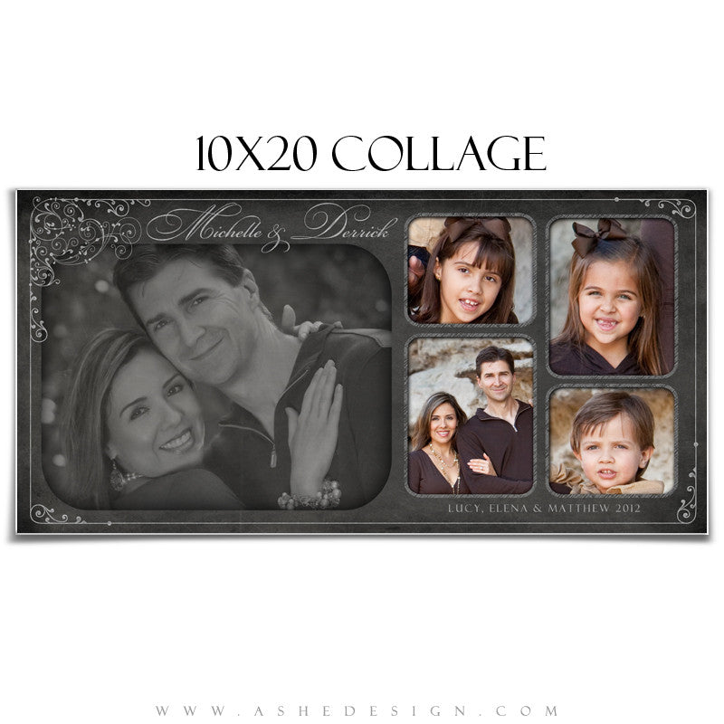 Collage Template (10x20) - Chalkboard