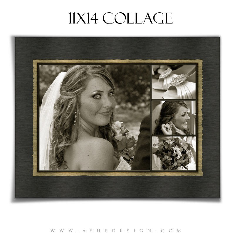 Wedding Collage (11x14) - Brushed Lace