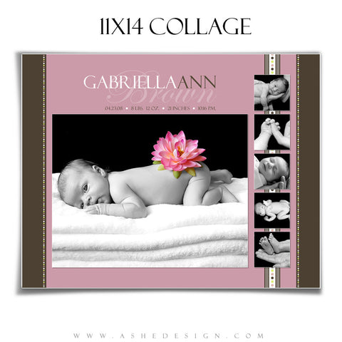 Baby Girl Collage (11x14) - Gabriella Ann