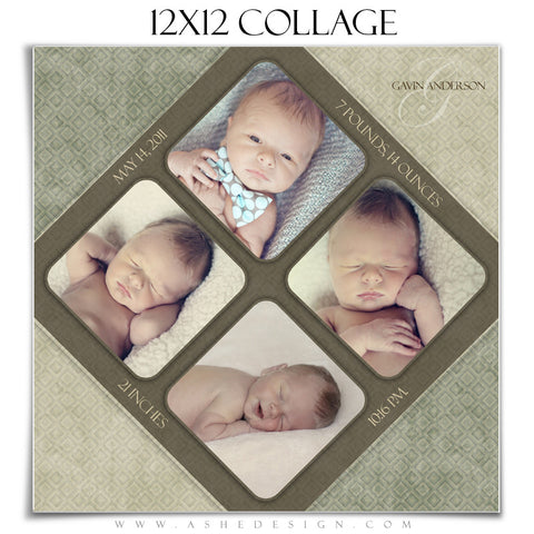 Baby Boy Collage (12x12) - Gavin Anderson