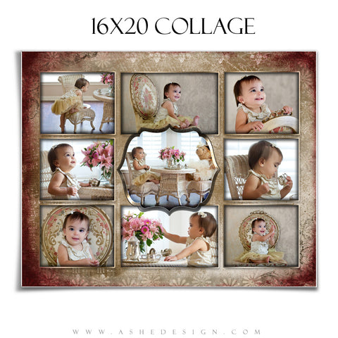 Collage Design (16x20) - Engraved Elegance
